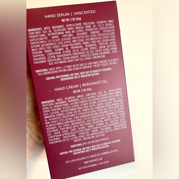 **SOLD** Trader Joe's Hand Serum & Cream Duo with Bergamot Oil - Picture 4 of 4